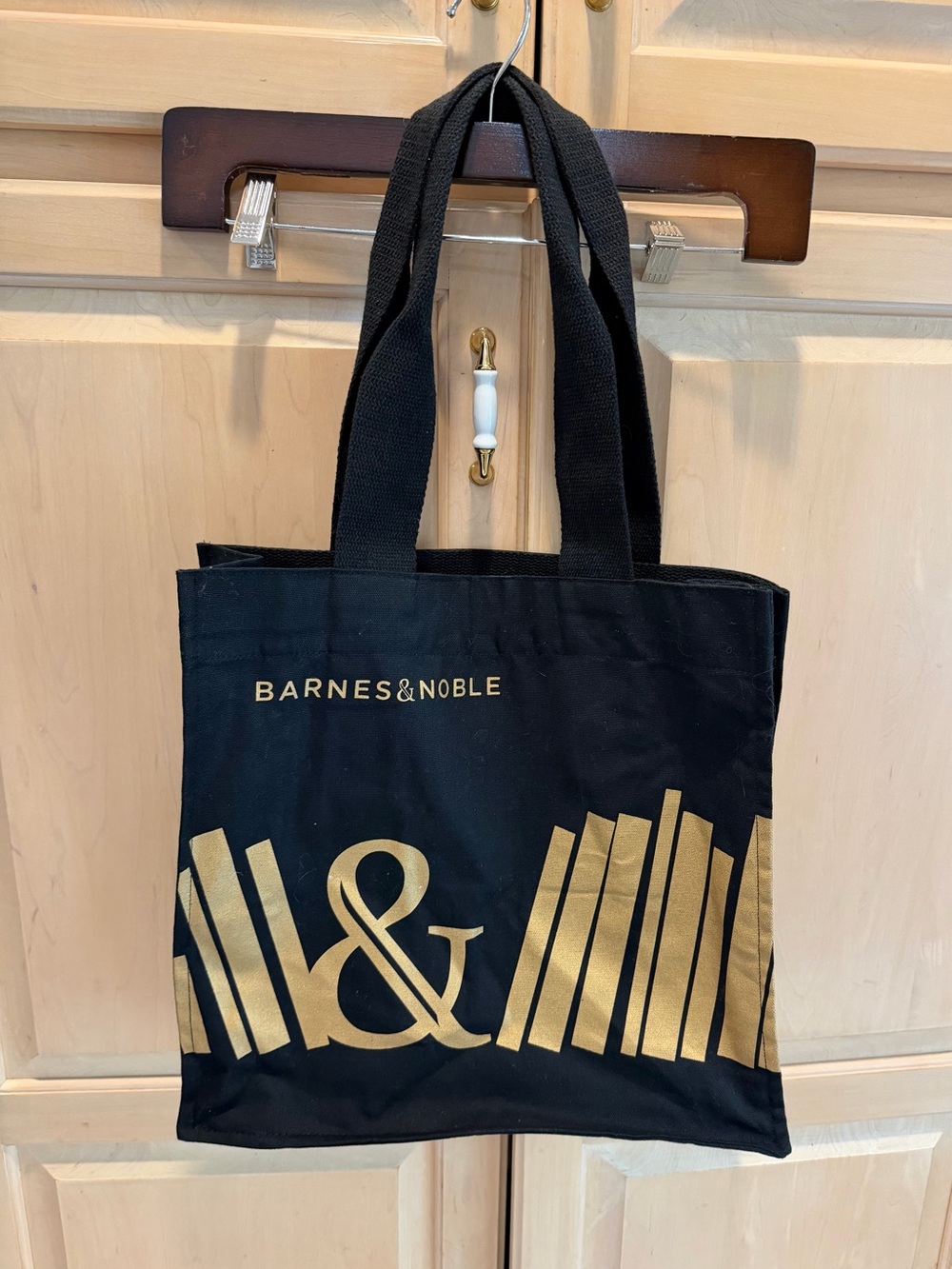 Barnes & Noble Black and Gold Organic Cotton Tote